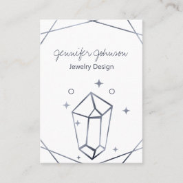 ダークグレー箔イヤリングホルダー表示カード 名刺