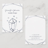 ダークグレー箔イヤリングホルダー表示カード 名刺 (正面/裏面)