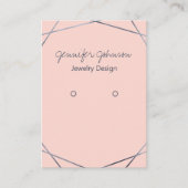 ダークグレー箔イヤリングホルダー表示カード 名刺 (正面)