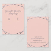 ダークグレー箔イヤリングホルダー表示カード 名刺 (正面/裏面)