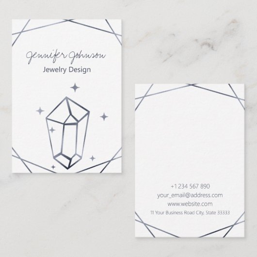 ダークグレー箔 名刺 (正面/裏面)