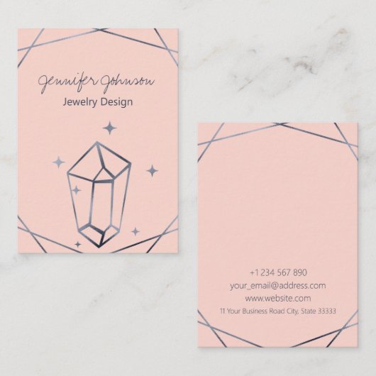 ダークグレー箔 名刺 (正面/裏面)