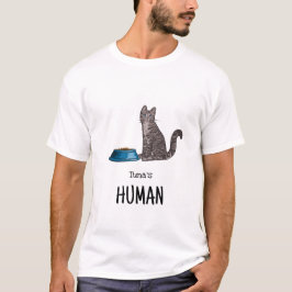 ダークグレー縞猫Tシャツ Tシャツ