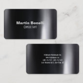 ダークグレー背景プロフェッショナル 名刺 (正面/裏面)