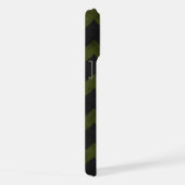 ダークグレー軍グリーンヴィンテージシボロンモノグラム iPhoneケース (右側面)