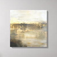 ダークグレー金ゴールドベージュ絵画抽象芸術ズキャンバスアート
