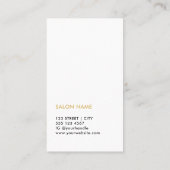 ダークグレー金ゴールド美容師サロン 名刺 (裏面)