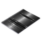 ダークグレー金属ブラシ仕上げアルミルック ノートブック (左側)