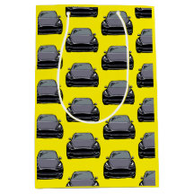 ダークグレー電気自動車SUVカーイエロー