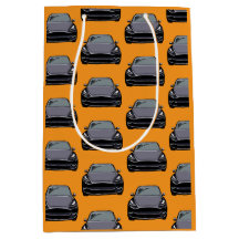 ダークグレー電気自動車SUVカーオレンジ