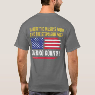 (ダークグレー) アメリカ国旗 / 音楽が大きくてステップが自由に踊れる  Tシャツ
