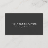 ダークグレー カラー ブロック QR コード 名刺 (正面)