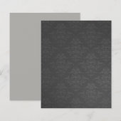 ダークグレー ダマスク柄 スクラップブック (正面/裏面)