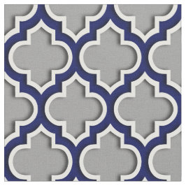 ダークグレー、ネイビーブルーモロッコクローバー#5DS ファブリック