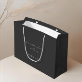 ダークグレー | フローラ結婚モノグラム ラージペーパーバッグ