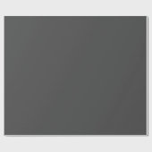 ダークグレー、ブラックカラーミニマリスト ラッピングペーパー (フラット)