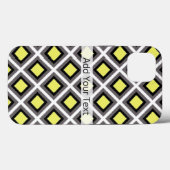 ダークグレー、ブラック、イエローイカットダイヤモンド(by STaylor) Case-Mate iPhoneケース (裏面 (横))