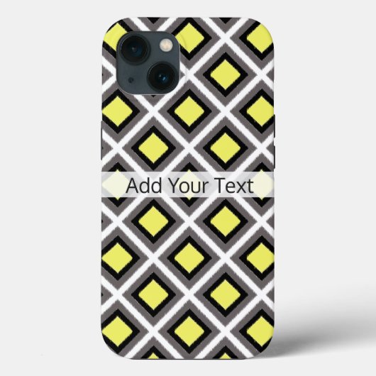 ダークグレー、ブラック、イエローイカットダイヤモンド(by STaylor) Case-Mate iPhoneケース (裏面)