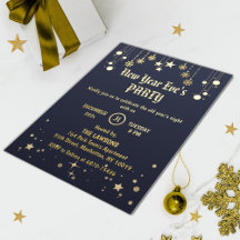 ダークグレー – ブロンズの星と雪の結晶の新年パーティー