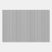 ダークグレー & ホワイト ストライプ ラッピングペーパーシート (正面3)