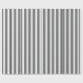 ダークグレー & ホワイト ストライプ ラッピングペーパー (フラット)