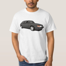 ダークグレーSAAB 900ターボ16エアロクーペ Tシャツ