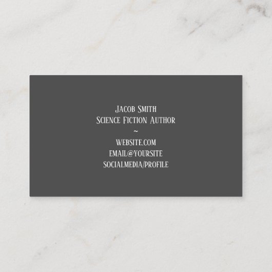 ダークグレーSF作家 名刺 (裏面)