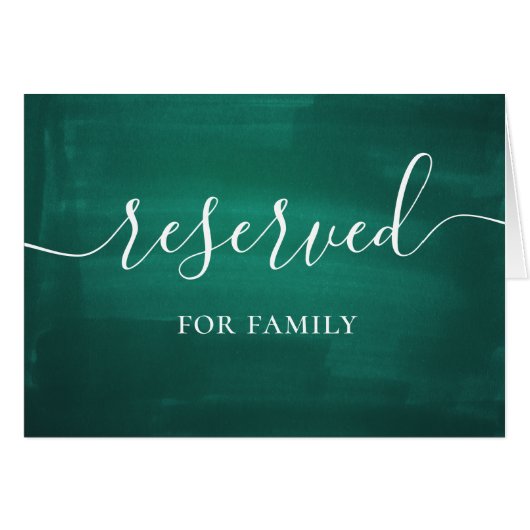 ダークグ結婚リーンの看板。スクリプト・エメラルド (正面横)