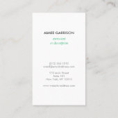 ダークグ絵を描レートの緑の蝶のロゴ（縦） 名刺 (裏面)