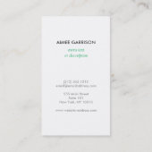 ダークグ絵を描レートの緑の蝶のロゴ（縦） 名刺 (裏面)