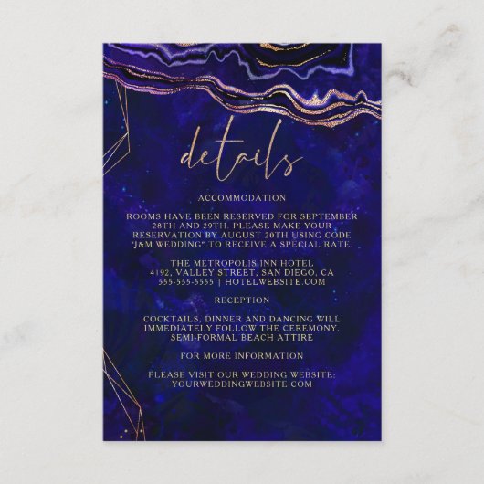 ダークゲーデ深いブルーアゲテ結婚ス詳細 エンクロージャーカード (正面)