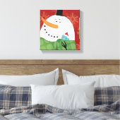 ダークココアの青いクリスマスマグ キャンバスプリント (インサイチュ (寝室))