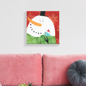 ダークココアの青いクリスマスマグ キャンバスプリント (インサイチュ (リビング))