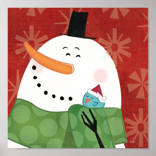 ダークココアの青いクリスマスマグ ポスター (正面)