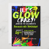 ダークコズミックジャンプ&ネオンパーティーで輝く 招待状 (正面)