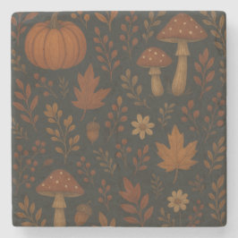 ダークコテージコアファームハウス素朴ボタニカル ストーンコースター