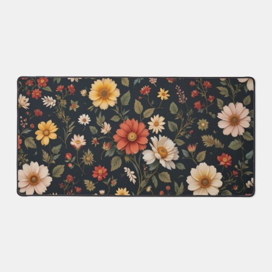 ダークコテージコアフローラデスクマット | バロックデスクパ デスクマット (正面)