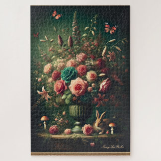 ダークコテージコアフローラバニーマッシュルームブーケ ジグソーパズル