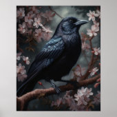 ダークコテージコアブラッククロウアートプリントポスター ポスター (正面)