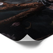 ダークコテージコアブラッククロウアートプリントポスター ポスター (角)