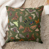 ダークコテージコアモスグリーン クッション (ブランケット)