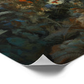 ダークコテージコアレッドキツネアートプリントポスター ポスター (角)