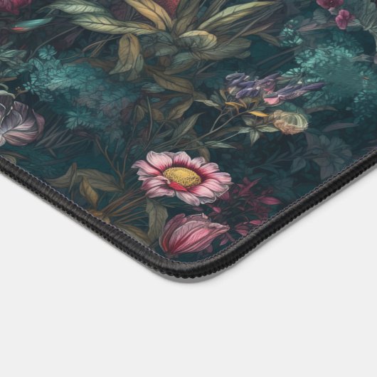 ダークコテージボホワイルドフラワーガーデン デスクマット (コーナー)