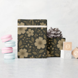 ダークコテージ素朴ーワイルドフラワーボホサマー ラッピングペーパー