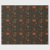 ダークコテージ素朴ーワイルドフラワー&お洒落 ラッピングペーパー (フラット)