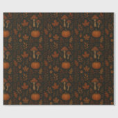 ダークコテージ素朴ーワイルドフラワー&お洒落 ラッピングペーパー (フラット)