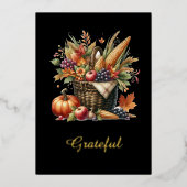 ダークコルヌコピア感謝祭ゴシック色 箔シーズンカード (正面)