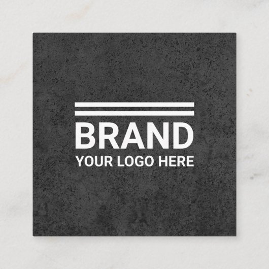 ダークコンカスタムクリートモダンロ男らしゴ スクエア名刺 (裏面)