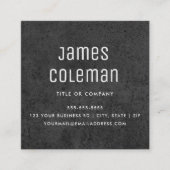 ダークコンカスタムクリートモダンロ男らしゴ スクエア名刺 (正面)