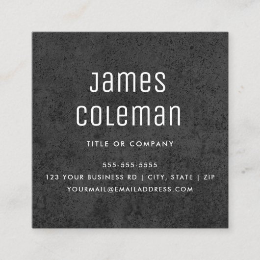 ダークコンカスタムクリートモダンロ男らしゴ スクエア名刺 (正面)
